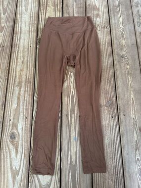 Sylvendel Hemp High Rise Leggings Brown Cocoa Stretch Yoga Pants S